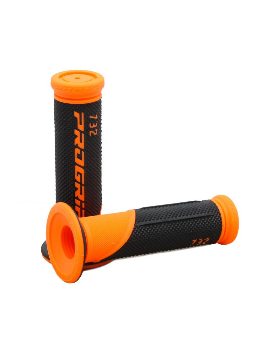 Punhos para Scooter PROGRIP 732-296 Naranja Fluorescente e Negro